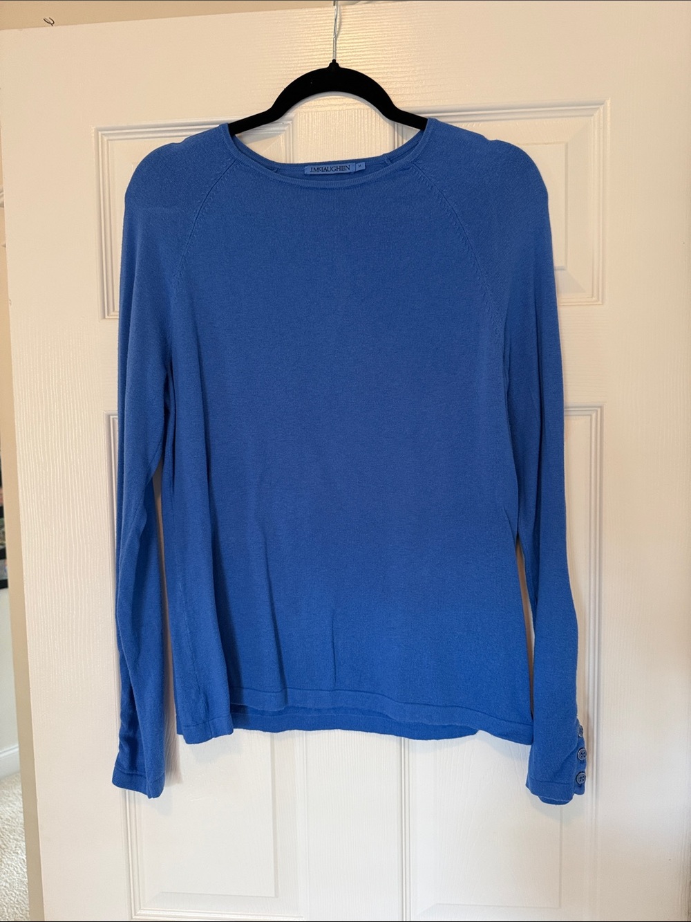 'McLaughlin Cobalt Blue Long Sleeve Crewneck Top